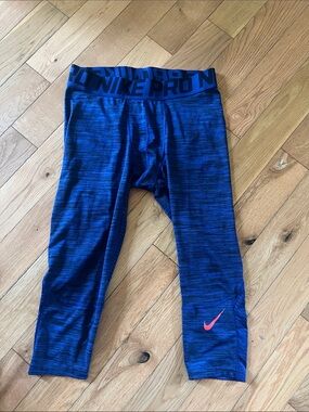 Nike Pro Blue Compression 3/4 Tights